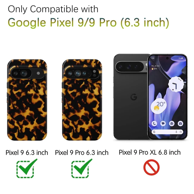 Alt view image 2 of 7 - for Google Pixel 9/9 Pro Case Tortoise Shell | Shockproof Design Protective Slim Stylish TPU Durable Phone Cover Case for Women Men