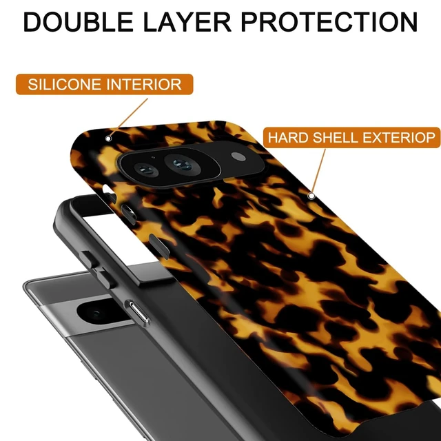 Alt view image 3 of 7 - for Google Pixel 9/9 Pro Case Tortoise Shell | Shockproof Design Protective Slim Stylish TPU Durable Phone Cover Case for Women Men