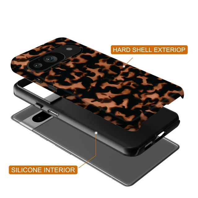 Alt view image 3 of 7 - Compatible with Google Pixel 10/10 Pro Case (Turtle Shell) | 2 in 1 Phone Case Slim Heavy Duty Protection Hybrid Hard PC Soft Silicone Rugged Bumper Antiscratch Protective