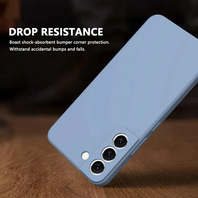 Alt view image 3 of 7 - Soft TPU Slim Case for Samsung Galaxy S22, Lightweight, Snug Fit, Drop-Resistant, Shock-Absorbent, Scratch-Resistant, Grass Gray