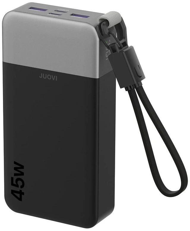 Main image of Power Bank 45W 20000mAh Portable Charger with Detachable Cable | USB C Fast Charging with 4 Ports, LED Display External Battery Pack for iPad Tablet Switch iPhone Samsung etc