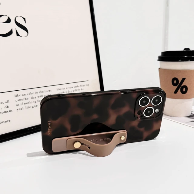 Alt view image 6 of 7 - for iPhone 14 Pro Case Cute Tortoise Wrist - Brown | Strap design, Aesthetic amber, For girls women men, Girly, Soft TPU, Full camera lens, Protective, Shockproof phone cover