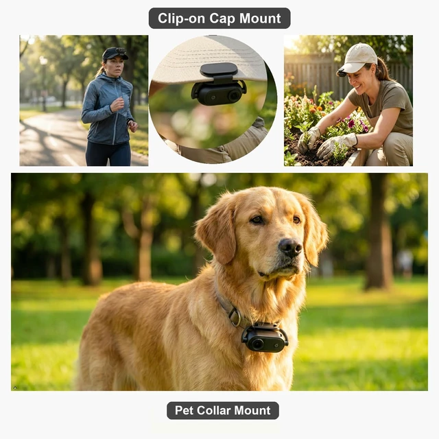 Alt view image 3 of 7 - 2.7K Mini Body Camera, 35g Necklace Chest Magnetic POV Camera | 32GB Memory Card, Thumb Size Wearable Camera with Accessories Kits Body Cam for Vlogging, Cycling, Hiking, Outdoor Sports