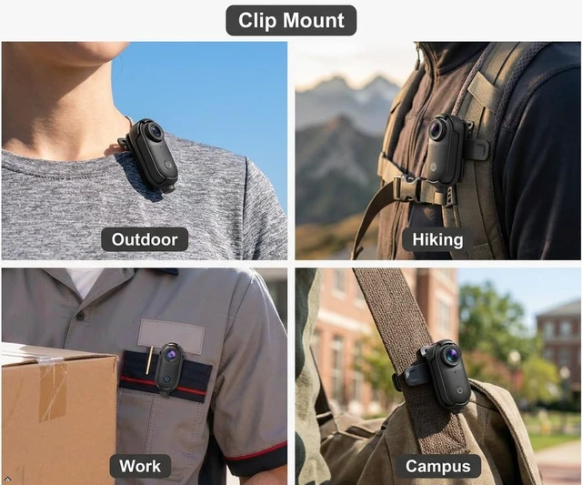 Alt view image 5 of 7 - 2.7K Mini Body Camera, 35g Necklace Chest Magnetic POV Camera | 32GB Memory Card, Thumb Size Wearable Camera with Accessories Kits Body Cam for Vlogging, Cycling, Hiking, Outdoor Sports