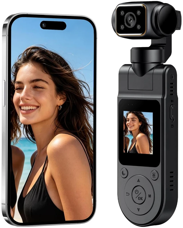 Main image of 1080P WiFi Pocket Body Camera Hands Free POV Cameras Vlogging Camera | Portable Handheld Camera with Audio Video Mini APP Control Rotatable Lens Wearable Travel, Pets & Daily Recording