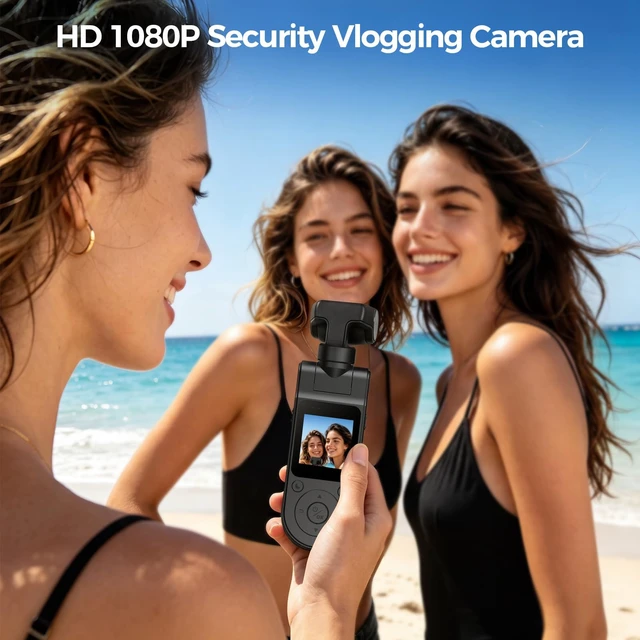 Alt view image 2 of 7 - 1080P WiFi Pocket Body Camera Hands Free POV Cameras Vlogging Camera | Portable Handheld Camera with Audio Video Mini APP Control Rotatable Lens Wearable Travel, Pets & Daily Recording