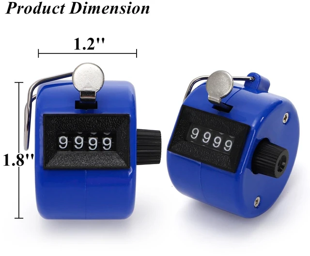 Alt view image 2 of 7 - 16 Pcs Hand Clicker Counter, 4 Digit Manual Mechanical Tally Counters with Finger Ring, Handheld Assorted Color Pitch Clicker Counter for Sports Stadium Coaching, 8 Color
