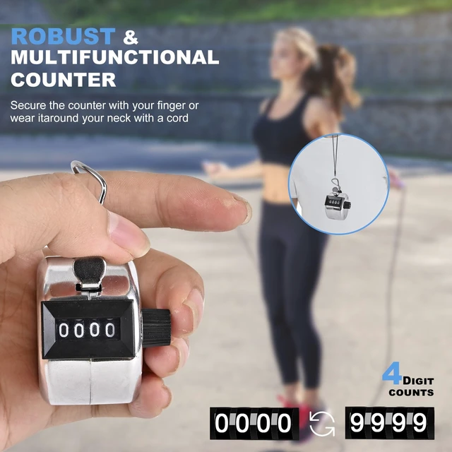 Alt view image 5 of 6 - Clicker Counter Handheld Tally Counter 4-Digit Number Click Counter | Mechanical Clickers Counters, Portable Pitch Umpire Handy Tally Click Counter for Coaching, Knitting, People, Lap, Golf