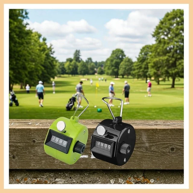 Main image of Hand Tally Counter 4 Digit Number Dual Clicker Golf Handy Convenient (Black)