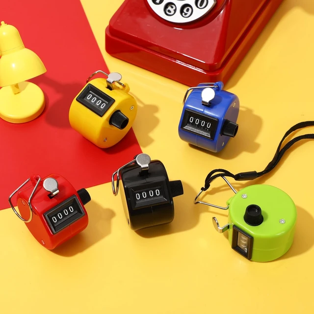Alt view image 7 of 7 - Black Handheld Tally Counter Clicker 4 Digital for School Event | For Row Sport School Event Coaches, Mechanical 4 Digit Counting, Handheld People Clicker Counter