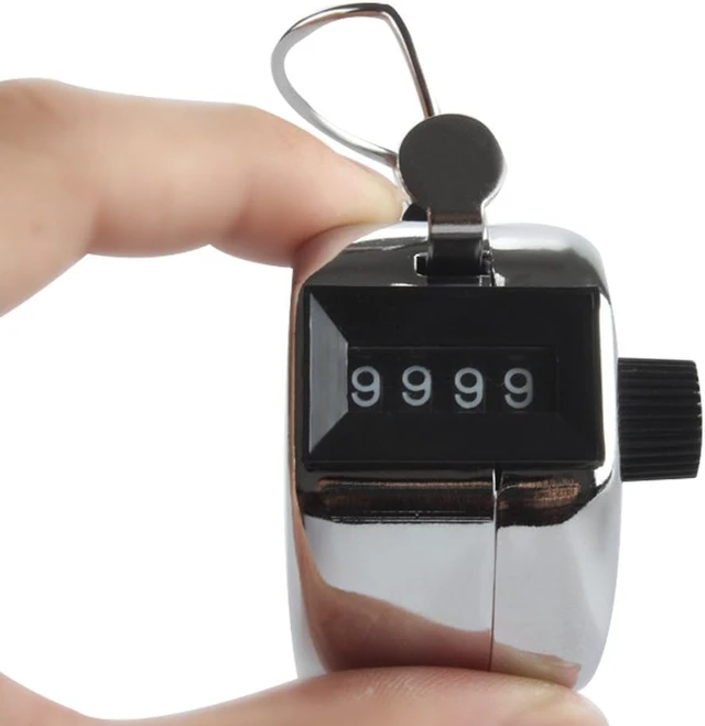 Alt view image 5 of 7 - 4 Pcs Handheld Tally Counter 4 Digit Mechanical Clicker Counters | Metal Mechanical Palm Count Clicker, Max 9999 Numbers Recorder Trackers, Sports Golf Coach Inventory Warehouse Equipment