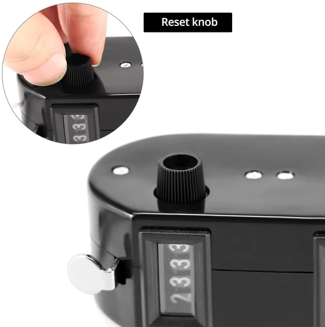 Alt view image 5 of 7 - 2 Pack Black Dual Pitch Counter - Tally Click Counter/Score Tracker/Digital Counter for Baseball Pitches - Handheld and Lightweight with 9999 Max Count
