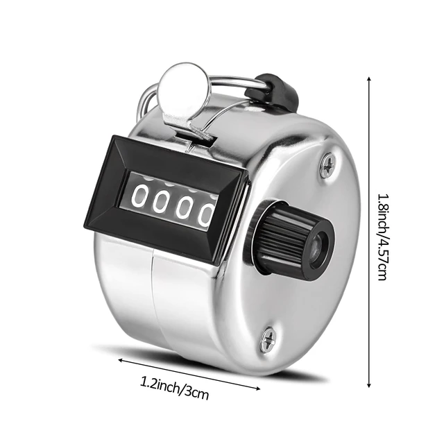 Alt view image 2 of 7 - 12 Pcs Hand Tally Counter 4-Digit Lap Counter Clicker, Manual Mechanical Handheld Pitch Click Counter with Finger Ring for School Golf & Knitting Row Croche