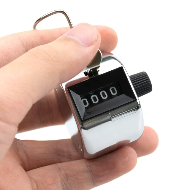 Alt view image 5 of 7 - 6 Pack Metal Hand Tally Counter Digital Lap Counter Clicker Handheld Mechanical Number Click Counters for Knitting, Coaching, Fishing, Golf, Lap, Baseball, Row Sport