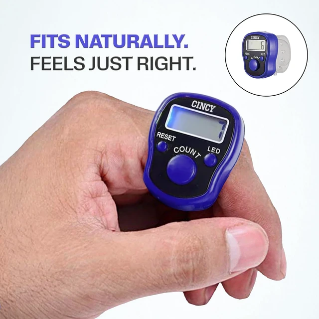 Alt view image 3 of 7 - Clicker Counter with LED, Instant Reset, Accurate & Quiet, 1 Pack, Bright LED for Day & Night Use, Long Battery Life, Comfortable Grip for People, Laps, Pitch, Golf, Baseball & Prayer