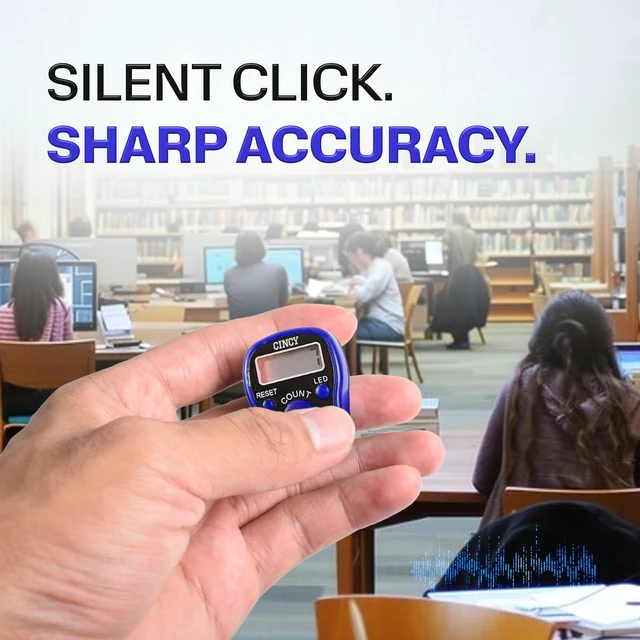 Alt view image 6 of 7 - Clicker Counter with LED, Instant Reset, Accurate & Quiet, 1 Pack, Bright LED for Day & Night Use, Long Battery Life, Comfortable Grip for People, Laps, Pitch, Golf, Baseball & Prayer