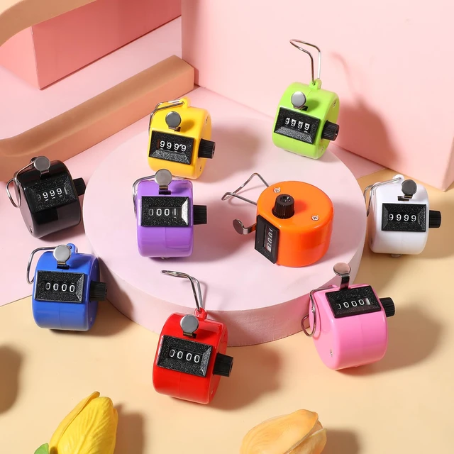 Alt view image 5 of 6 - 18 Pack Handheld Clicker Counter, 4 Digit Mechanical Tally Counter with Metal Ring, Assorted 9 Colors for Counting, Coaching, Knitting, Sports, Golf & People Counting