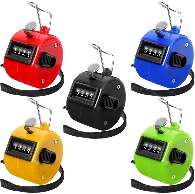 Main image of 5Pcs Handheld Tally Clicker Counter 4 Digital Number for Sports | School Event Golf Sports Office Stadium, 4 Digital Number Clicker, 5 Pcs Handheld Counter Bulk