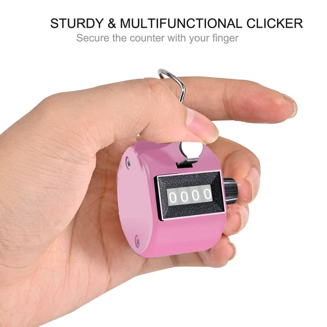 Alt view image 4 of 7 - Clicker Counter Handheld Tally Counter 4-Digit Number Click Counter | Mechanical Clickers Counters, Portable Pitch Umpire Handy Tally Click Counter for Coaching, Knitting, People, Lap, Golf