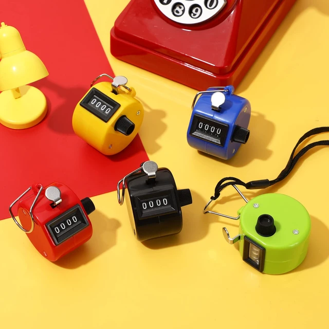 Alt view image 3 of 7 - 5Pcs Handheld Tally Clicker Counter 4 Digital Number for Sports | School Event Golf Sports Office Stadium, 4 Digital Number Clicker, 5 Pcs Handheld Counter Bulk