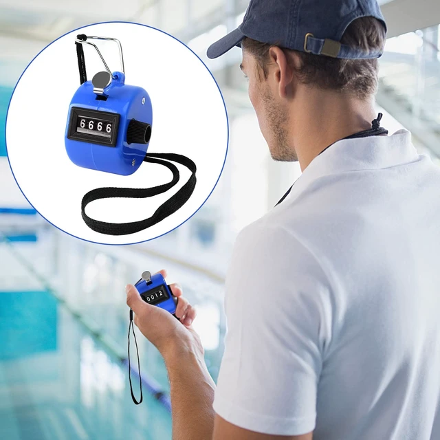 Alt view image 5 of 7 - 5Pcs Handheld Tally Clicker Counter 4 Digital Number for Sports | School Event Golf Sports Office Stadium, 4 Digital Number Clicker, 5 Pcs Handheld Counter Bulk