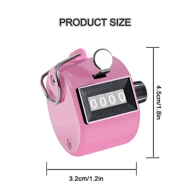 Alt view image 6 of 7 - Clicker Counter Handheld Tally Counter 4-Digit Number Click Counter | Mechanical Clickers Counters, Portable Pitch Umpire Handy Tally Click Counter for Coaching, Knitting, People, Lap, Golf