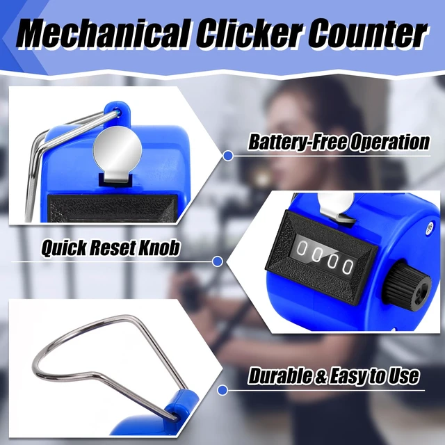 Alt view image 3 of 7 - 24Pcs Handheld Tally Counter, Metal Pitch Counter Hand Mechanical Counters Clickers for School Event, 8 Colors Counting Numbers for Coaching, Fishing, People, Golf Lap, Stadiumand Sport Row