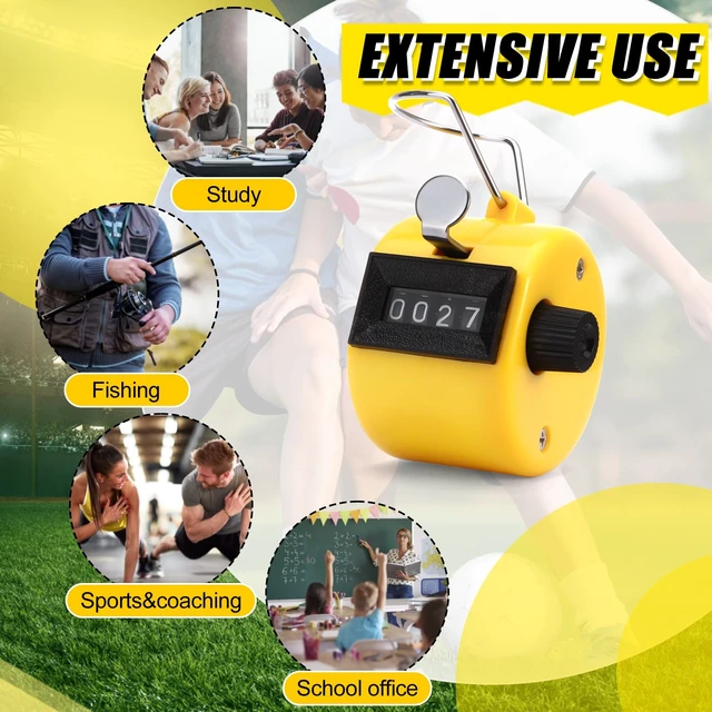 Alt view image 5 of 7 - 24Pcs Handheld Tally Counter, Metal Pitch Counter Hand Mechanical Counters Clickers for School Event, 8 Colors Counting Numbers for Coaching, Fishing, People, Golf Lap, Stadiumand Sport Row