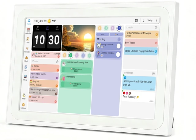 Main image of 10.1" Smart Touch Screen Digital Calendar With Picture Frame Function | Family Schedule Calendar Chore List,Meal Planner & Household Task Manager|Supports ThirdParty Calendar Sync-Gifts for family