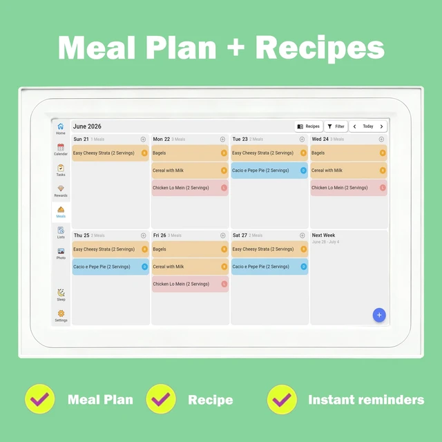Alt view image 4 of 7 - 10.1" Smart Touch Screen Digital Calendar With Picture Frame Function | Family Schedule Calendar Chore List,Meal Planner & Household Task Manager|Supports ThirdParty Calendar Sync-Gifts for family