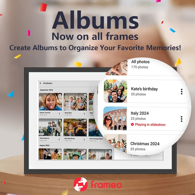 Alt view image 7 of 7 - 10.1 Inch Smart WiFi Digital Photo Frame Digital Calendar 1280x800 IPS LCD Touch Screen, Auto-Rotate, Share Moments Instantly via from Anywhere