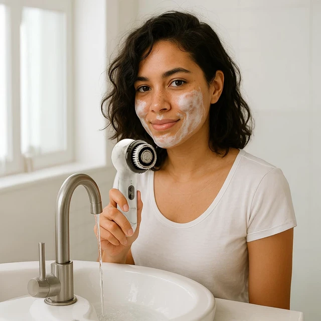 Alt view image 4 of 4 - Beauty Soniclear Replacement Face Brush Head All Skin Types | with Antimicrobial Protected Bristles - Compatible with the Soniclear Elite and Soniclear