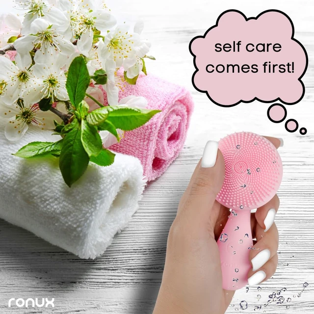 Alt view image 2 of 7 - Silicon Facial Cleansing Brush - Electric, Rechargeable, Waterproof IPX7 - Rotating Magnetic Beads - 4 Function Modes - Face Massage for Deep Cleaning - Magnetic Charging Base - Ergonomic Handle