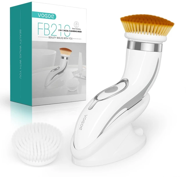 Main image of Facial Cleansing Brush-Spin Face Scrubber Exfoliator Rechargeable, 2-Speed Rotation, Electric Face Wash Brushes for Cleansing and Exfoliating, with 2 Brush Heads, Grey