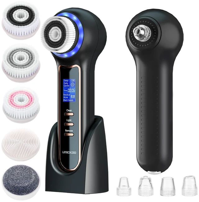 Main image of Rechargeable Rotating Face Scrubber | Blackhead Remover mode, IPX7 Waterproof for shower, Daily & Deep Cleaning for All Skin Type