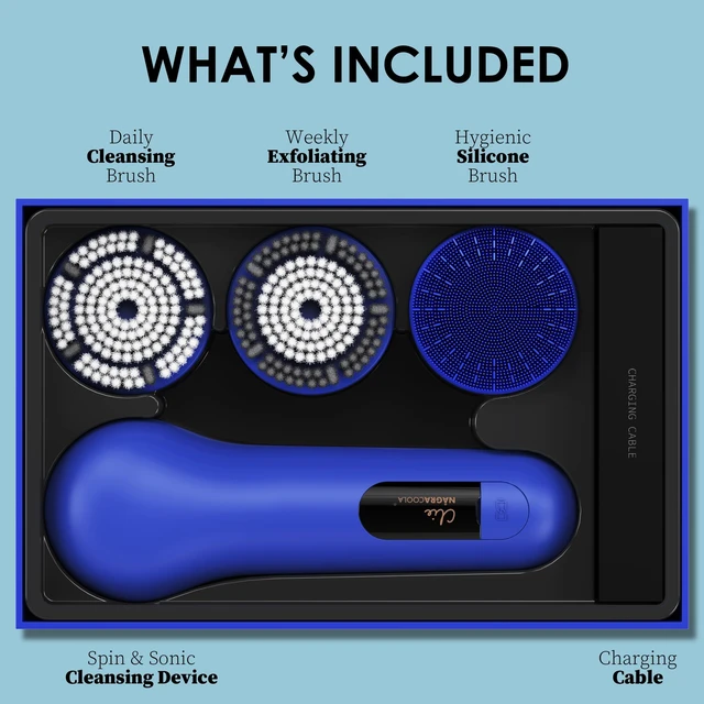Alt view image 6 of 7 - Premium Facial Cleansing Brush,Waterproof Face Scrubber,Spin & Sonic Modes with 3 Intensities,Magnetic 3-Head System for Deep Pore Cleaning, Gentle Exfoliation & Sensitive Skin Care - for Women & Men