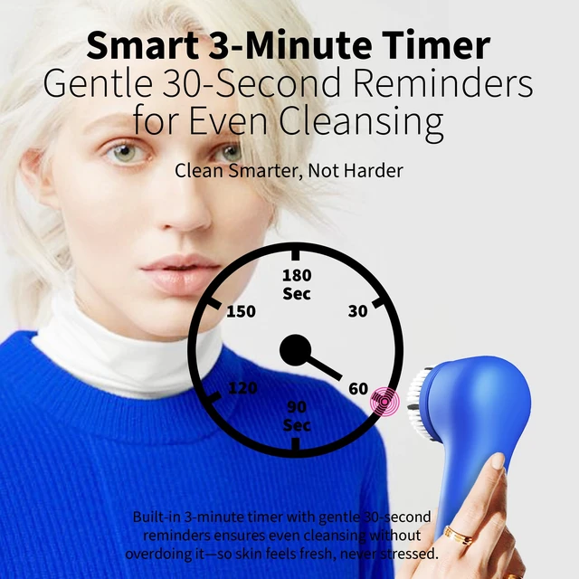 Alt view image 7 of 7 - Premium Facial Cleansing Brush,Waterproof Face Scrubber,Spin & Sonic Modes with 3 Intensities,Magnetic 3-Head System for Deep Pore Cleaning, Gentle Exfoliation & Sensitive Skin Care - for Women & Men