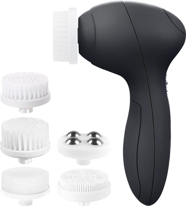 Main image of Facial Cleansing Brush, Face Scrubber, Exfoliating, Cleaning, Onyx | Skin Care Cleanser Wash Women Girls Electric Beauty Powered Exfoliator Skincare Spin Tools Scrub Washer Self Care Gifts