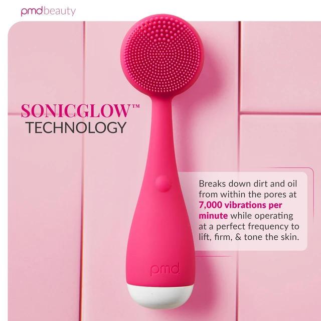 Alt view image 2 of 7 - Clean Mini - Electric Facial Cleansing Brush, Smart Facial Device with Silicone Brush & Anti-Aging Massager
