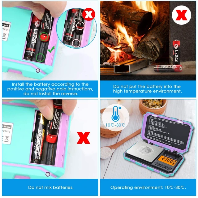 Alt view image 7 of 7 - (Upgradaed) Digital Mini Scale, 200g /0.01g Pocket Scale, 50g Calibration Weight, Electronic Smart Scale, 6 Units, LCD Backlit Display, Tare, Auto Off, Stainless Steel (Battery Included)