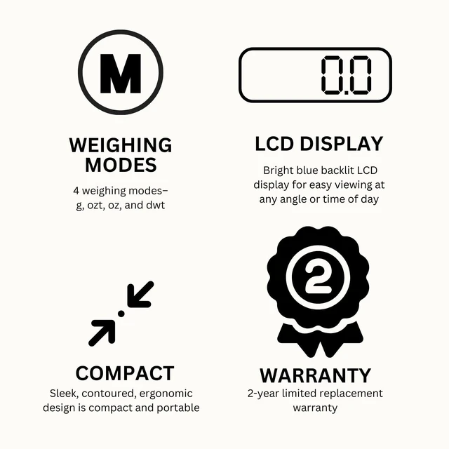 Alt view image 3 of 7 - Platinum MP601 Jewelry Scale | Durable Precise Jewelers Premium Class Pocket Kitchen Scale | Digital Precision Tool | Expert Professional Reading & Accuracy 600g x 0.1g