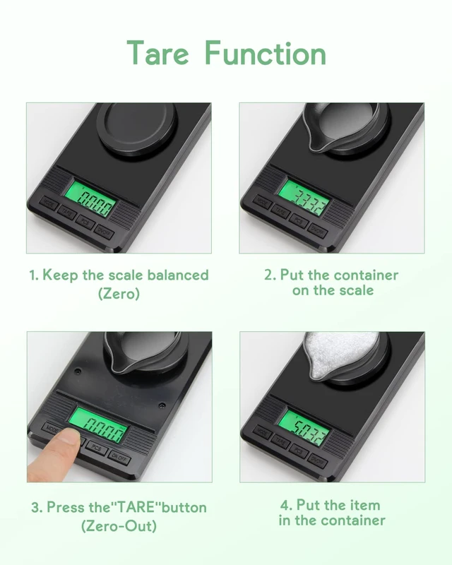 Alt view image 5 of 7 - Milligram Scale 50g/0.001g, Digital Mg Scale, 50g Calibration Weight | 7 Units, One-touch Tare, Piece Counting, LCD Display, Easy to Carry, for Jewelry, Powder, Medicine, Gold, Gem