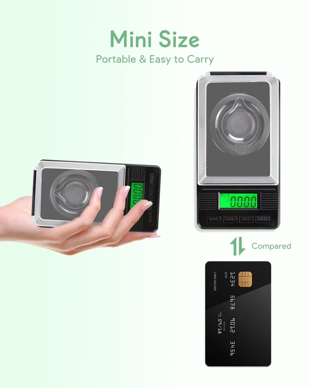 Alt view image 7 of 7 - Milligram Scale 50g/0.001g, Digital Mg Scale, 50g Calibration Weight | 7 Units, One-touch Tare, Piece Counting, LCD Display, Easy to Carry, for Jewelry, Powder, Medicine, Gold, Gem