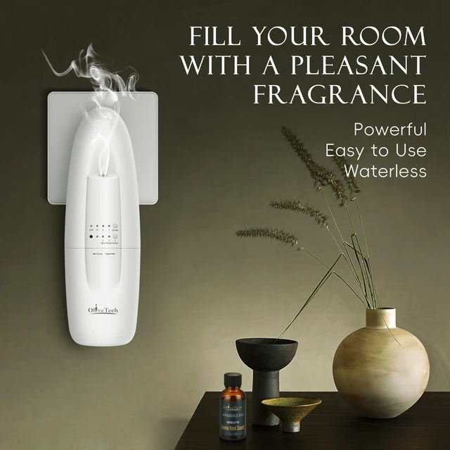 Alt view image 2 of 7 - Plug in Scent Diffuser, Waterless Essential Oil Diffuser, Cover Up to 500 Sq. Ft., Hotel Collection Diffuser, Aromatherapy Diffusers for Home, Office, 1 x 30ml Essential Oil Included