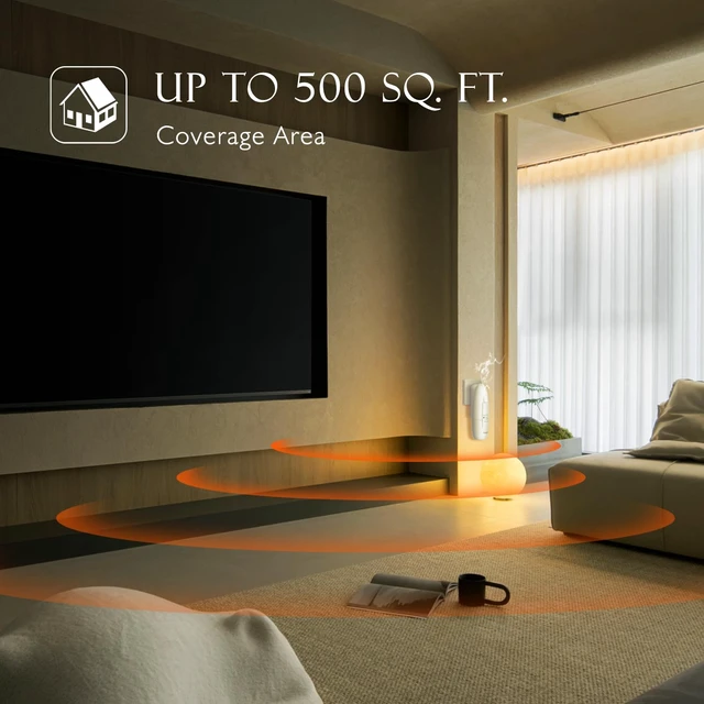 Alt view image 3 of 7 - Plug in Scent Diffuser, Waterless Essential Oil Diffuser, Cover Up to 500 Sq. Ft., Hotel Collection Diffuser, Aromatherapy Diffusers for Home, Office, 1 x 30ml Essential Oil Included