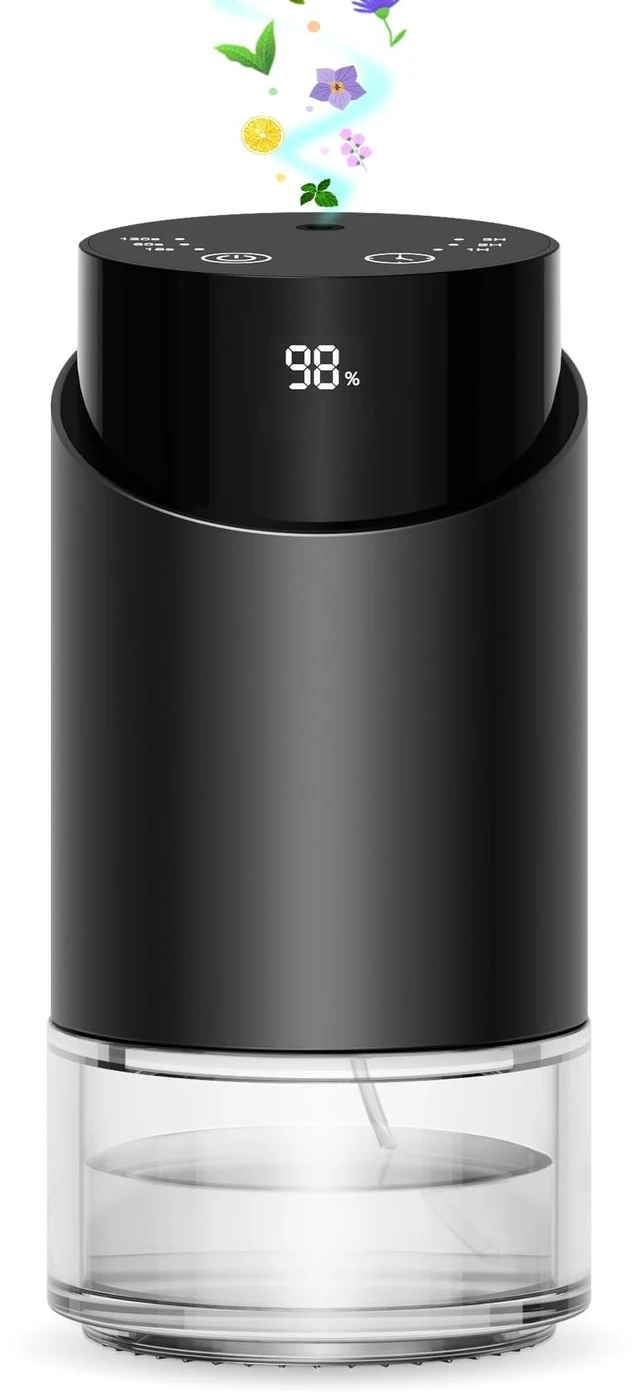 Main image of Waterless Essential Oil Diffuser, Cordless Mini Scent Diffuser | Rechargeable, Up to 600 Ft², 100mL Capacity, 3 Mist Level, 4 Timer Settings, Cold Air, for Car Home Office Bathroom