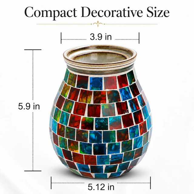 Alt view image 3 of 6 - Mosaic Glass Electric Wax Melt Warmer Fragrance Burner Home Office Decor