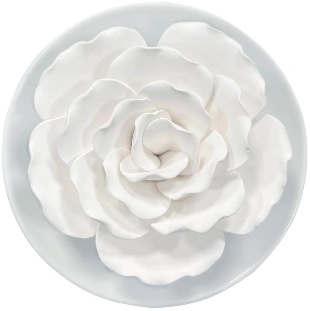 Main image of Passive Diffuser for Essential Oil-Ceramic Diffuser Non Electric Oil Diffusers for Small Mini Room, Desk Decorative, Bathroom (White Hibiscus)