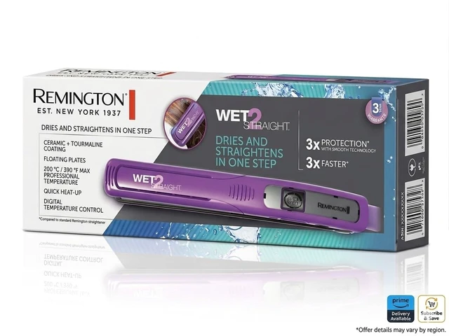 Alt view image 7 of 7 - Wet 2 Straight Hair Straightener 1- Inch Flat Iron with Ceramic Tourmaline Plates. 390 F High Heat & Digital Controls Purple