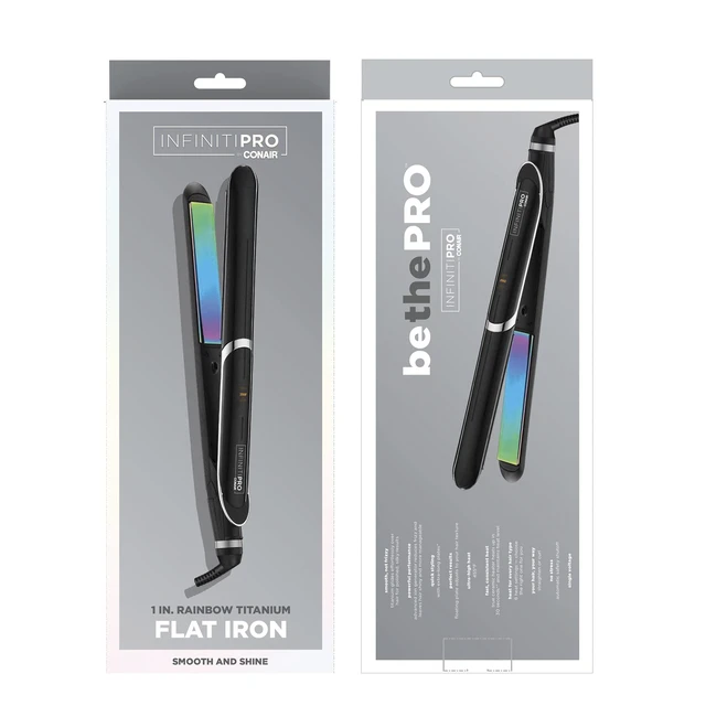 Alt view image 6 of 6 - Rainbow Titanium Flat Iron, 1-inch